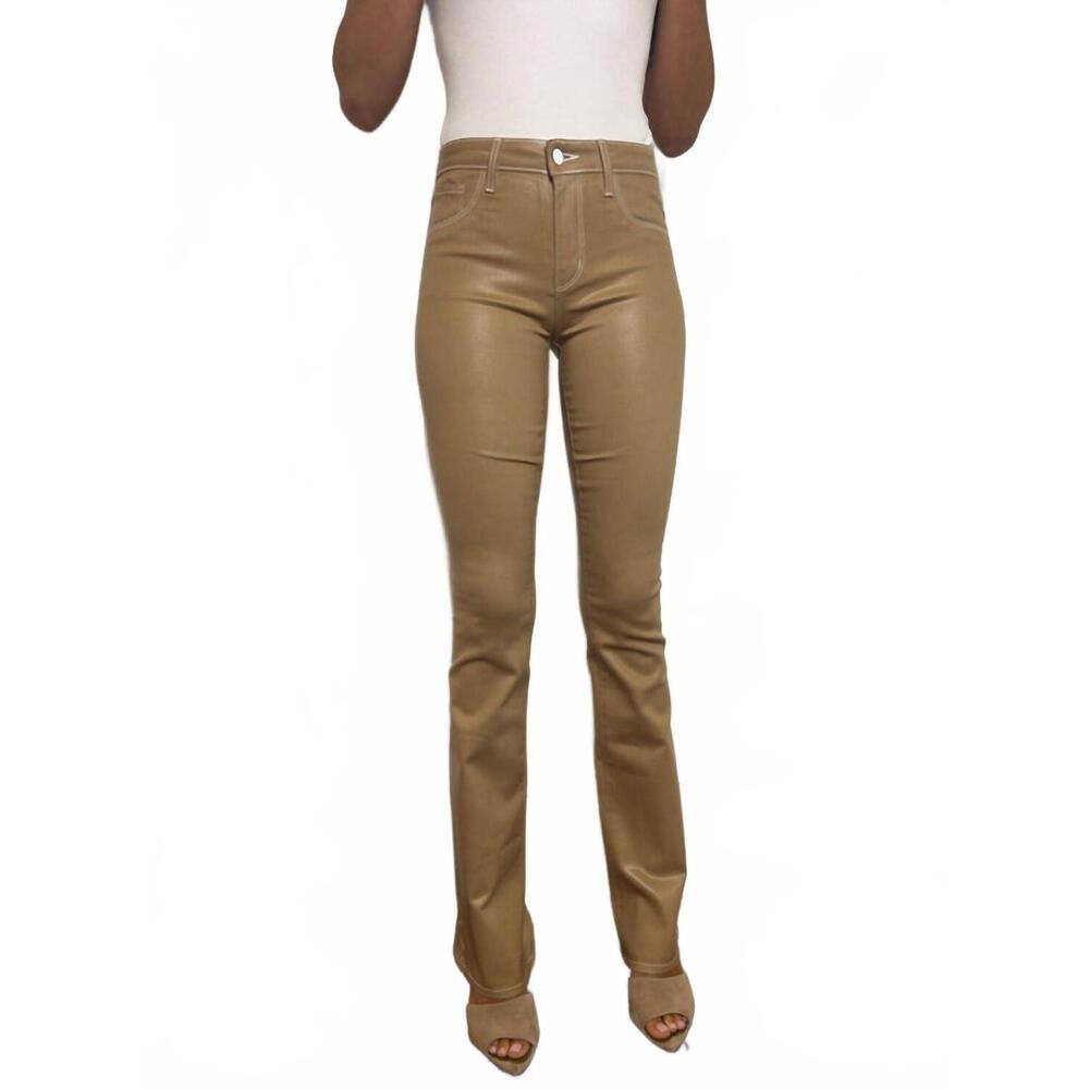 NEW L'AGENCE selma high rise sleek baby bootcut jeans in chai latte